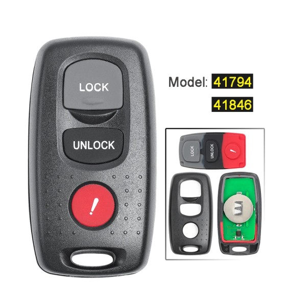 2007-2009 Mazda / 3-Button Keyless Entry Remote / PN: BAN66-75RY / KPU41794 / (AFTERMARKET)